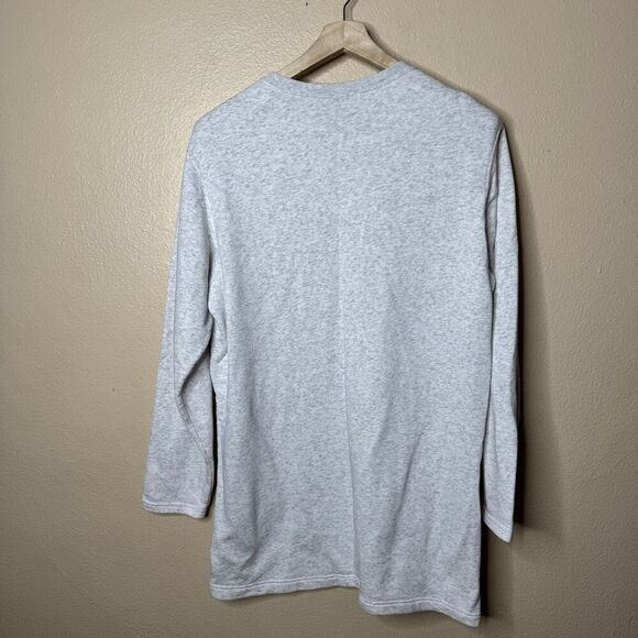 Nike Air Sportswear Shirt Dress Women's Medium Gray Crew Fleece Graphic Logo - Picture 7 of 7